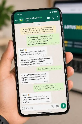 Lotus365 customer support chat helping with login issues