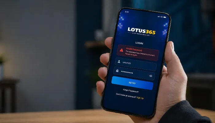 secure Lotus365 mobile login and dashboard access